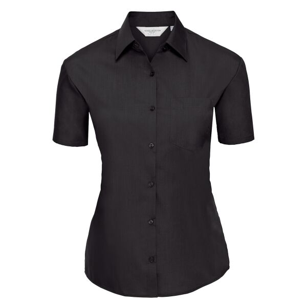 Women's short sleeve polycotton easycare poplin shirt Thumbnail