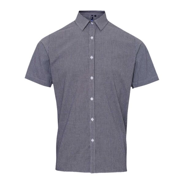 Microcheck (Gingham) short sleeve cotton shirt Thumbnail
