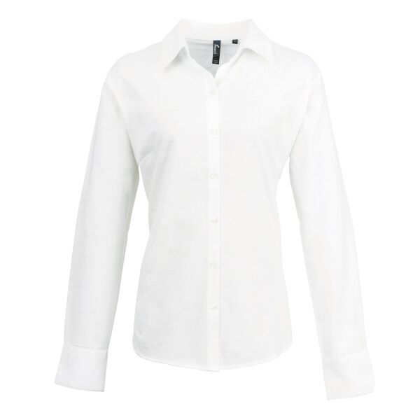 LADIES signature Oxford long sleeve shirt. Thumbnail