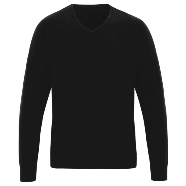 'Essential' acrylic v-neck sweater. Thumbnail