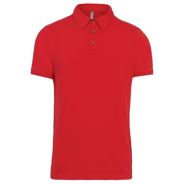 Jersey knit polo shirt. Thumbnail