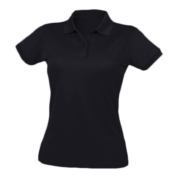 .Henbury Ladies Coolplus® Wicking Piqué Polo Shirt Thumbnail