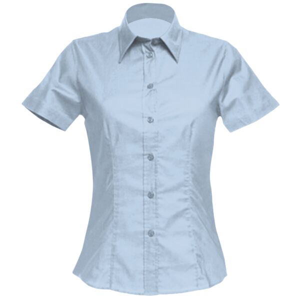 Women's workplace Oxford blouse short sleeved Thumbnail