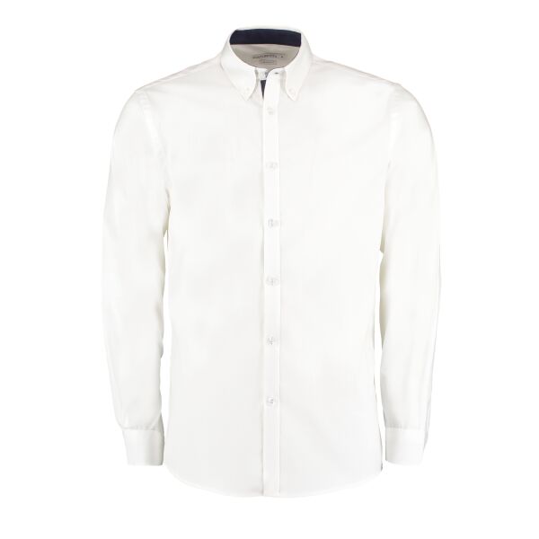 Contrast premium Oxford shirt (button down collar) long sleeve Thumbnail