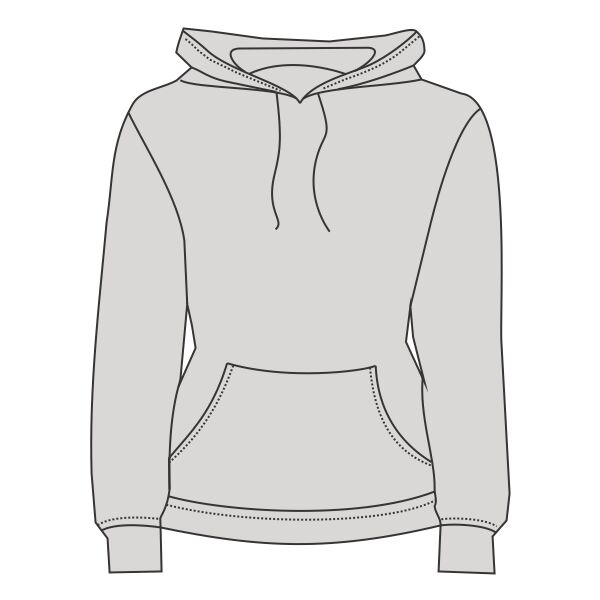 Women's zip through hoodie - Dan Thumbnail